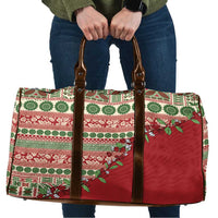 Fiji Marau na Kerisimasi Travel Bag Red Tagimoucia Tapa Masi Tribal - Polynesian Pride