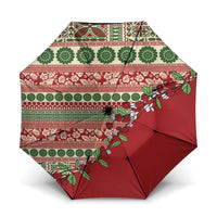 Fiji Marau na Kerisimasi Umbrella Red Tagimoucia Tapa Masi Tribal - Polynesian Pride