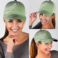 Fiji Marau na Kerisimasi Classic Cap Sage Green Tagimoucia Tapa Masi Tribal - Polynesian Pride