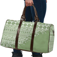 Fiji Marau na Kerisimasi Travel Bag Sage Green Tagimoucia Tapa Masi Tribal - Polynesian Pride