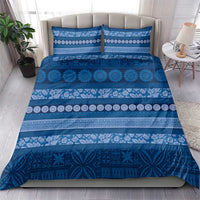 Fiji Marau na Kerisimasi Bedding Set Blue Tapa Masi Inspired Christmas - Polynesian Pride