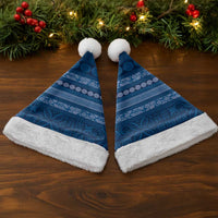 Fiji Marau na Kerisimasi Christmas Santa Hat Blue Tapa Masi Inspired Christmas - Polynesian Pride