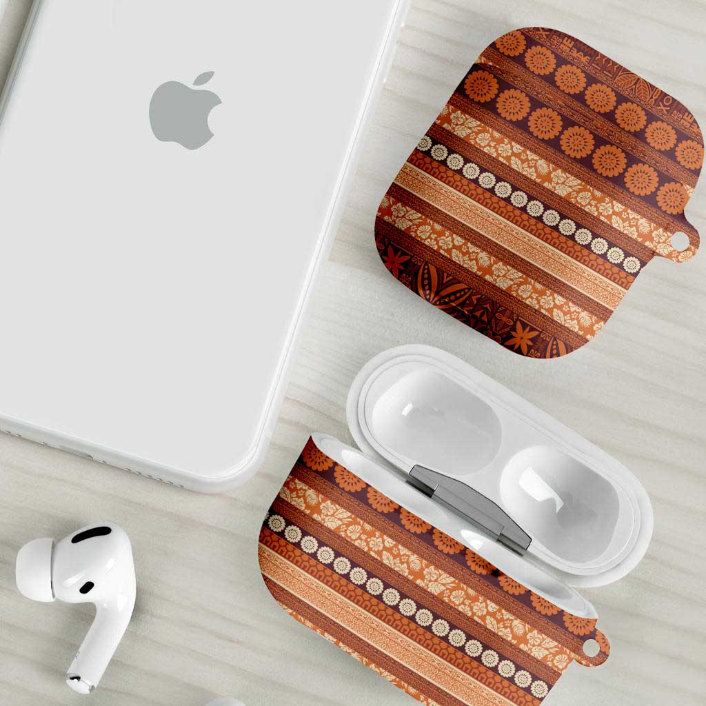 Fiji Marau na Kerisimasi AirPods Case Gold Tapa Masi Inspired Christmas - Polynesian Pride
