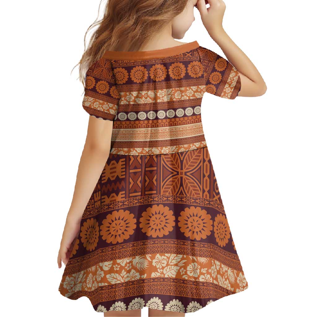 Fiji Marau na Kerisimasi Family Matching Off Shoulder Maxi Dress and Hawaiian Shirt Gold Tapa Masi Inspired Christmas - Polynesian Pride