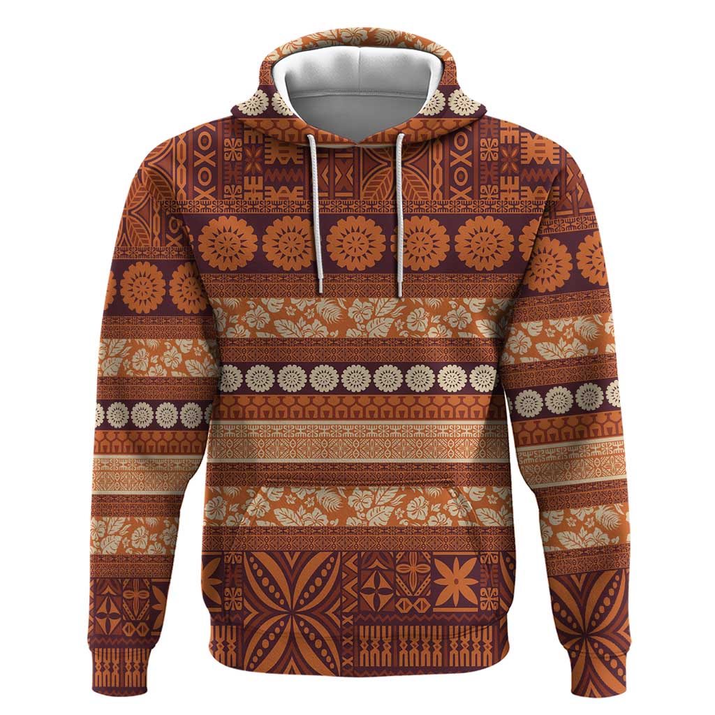 Fiji Marau na Kerisimasi Hoodie Gold Tapa Masi Inspired Christmas - Polynesian Pride
