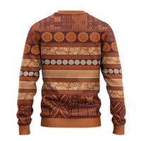 Fiji Marau na Kerisimasi Ugly Christmas Sweater Gold Tapa Masi Inspired Christmas - Polynesian Pride
