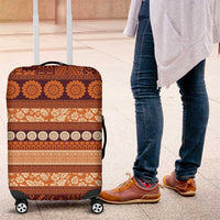 Fiji Marau na Kerisimasi Luggage Cover Gold Tapa Masi Inspired Christmas - Polynesian Pride