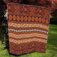 Fiji Marau na Kerisimasi Quilt Gold Tapa Masi Inspired Christmas - Polynesian Pride