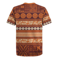 Fiji Marau na Kerisimasi Rugby Jersey Gold Tapa Masi Inspired Christmas - Polynesian Pride