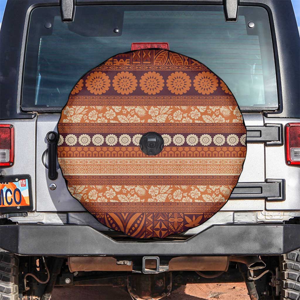 Fiji Marau na Kerisimasi Spare Tire Cover Gold Tapa Masi Inspired Christmas - Polynesian Pride