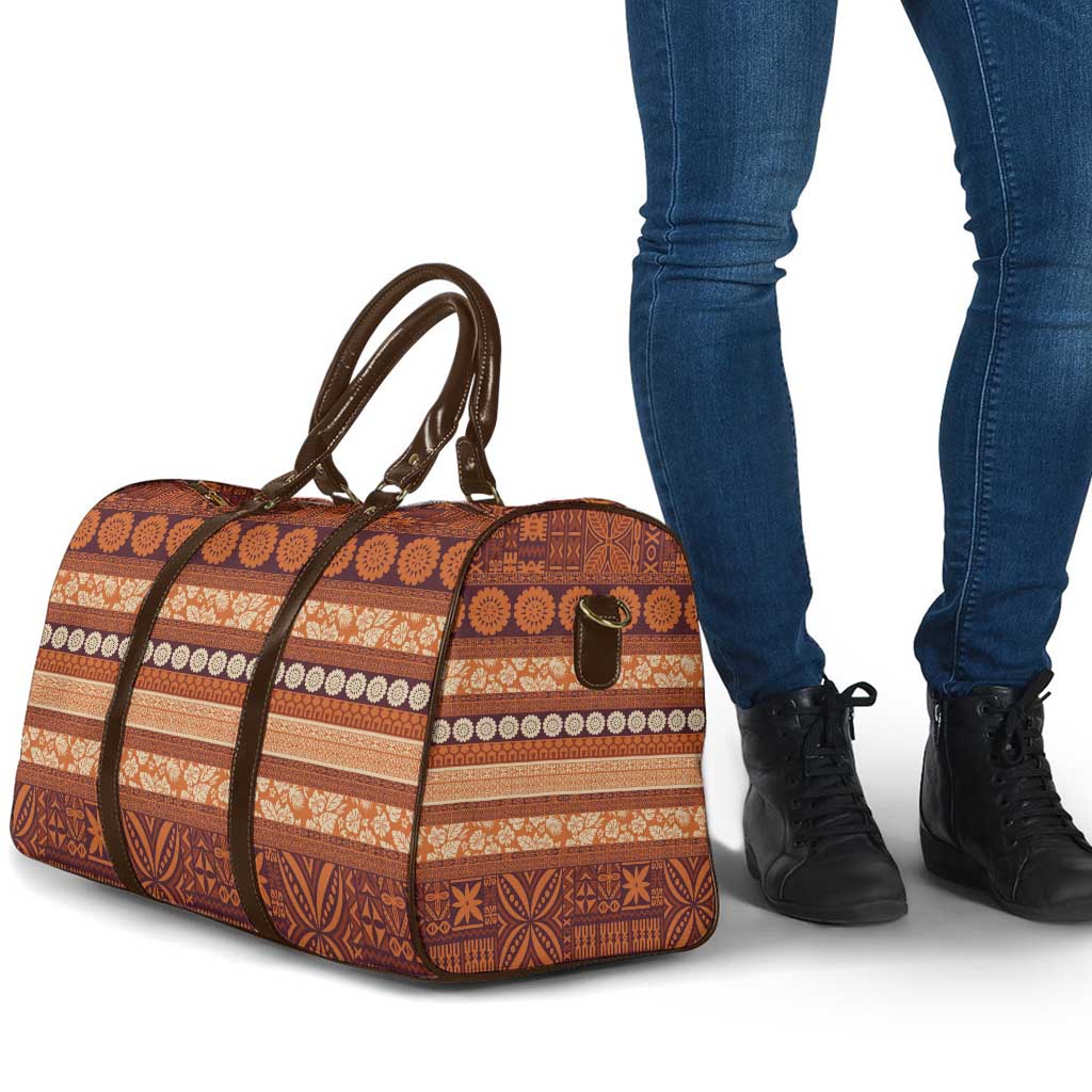 Fiji Marau na Kerisimasi Travel Bag Gold Tapa Masi Inspired Christmas - Polynesian Pride