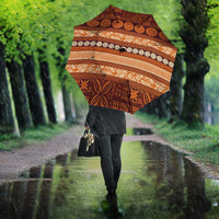 Fiji Marau na Kerisimasi Umbrella Gold Tapa Masi Inspired Christmas - Polynesian Pride