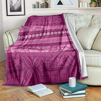 Fiji Marau na Kerisimasi Blanket Pink Tapa Masi Inspired Christmas LT9 Pink - Polynesian Pride