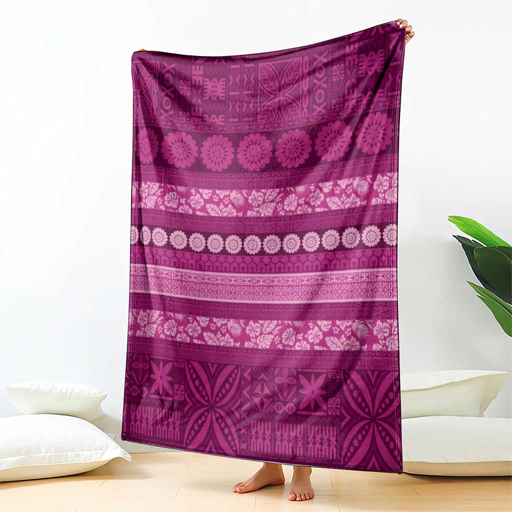 Fiji Marau na Kerisimasi Blanket Pink Tapa Masi Inspired Christmas LT9 - Polynesian Pride