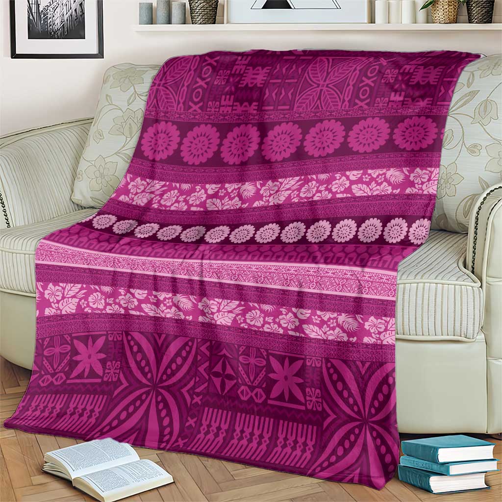 Fiji Marau na Kerisimasi Blanket Pink Tapa Masi Inspired Christmas LT9 - Polynesian Pride