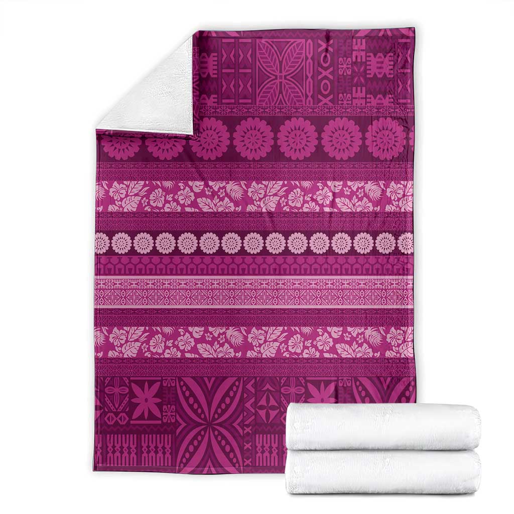 Fiji Marau na Kerisimasi Blanket Pink Tapa Masi Inspired Christmas LT9 - Polynesian Pride