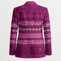 Fiji Marau na Kerisimasi Blazer Pink Tapa Masi Inspired Christmas - Polynesian Pride