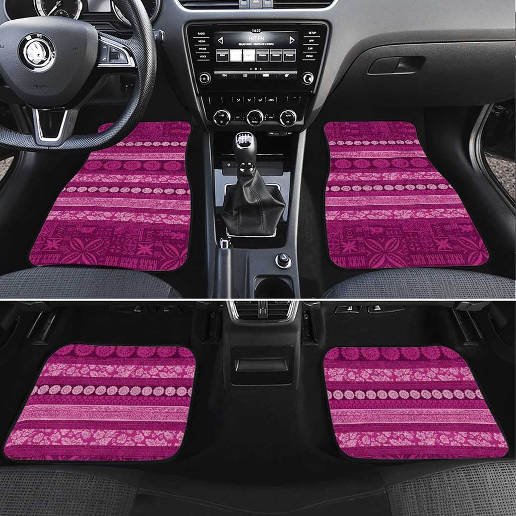Fiji Marau na Kerisimasi Car Mats Pink Tapa Masi Inspired Christmas - Polynesian Pride