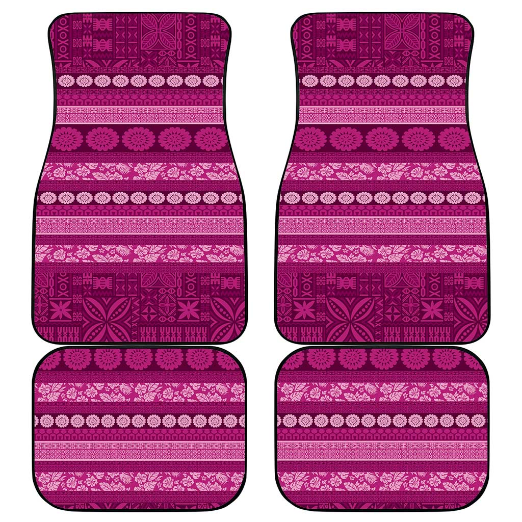Fiji Marau na Kerisimasi Car Mats Pink Tapa Masi Inspired Christmas - Polynesian Pride