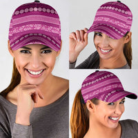 Fiji Marau na Kerisimasi Classic Cap Pink Tapa Masi Inspired Christmas - Polynesian Pride