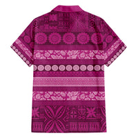 Fiji Marau na Kerisimasi Family Matching Puletasi and Hawaiian Shirt Pink Tapa Masi Inspired Christmas - Polynesian Pride