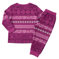 Fiji Marau na Kerisimasi Christmas Pajama Set Pink Tapa Masi Inspired Christmas - Polynesian Pride