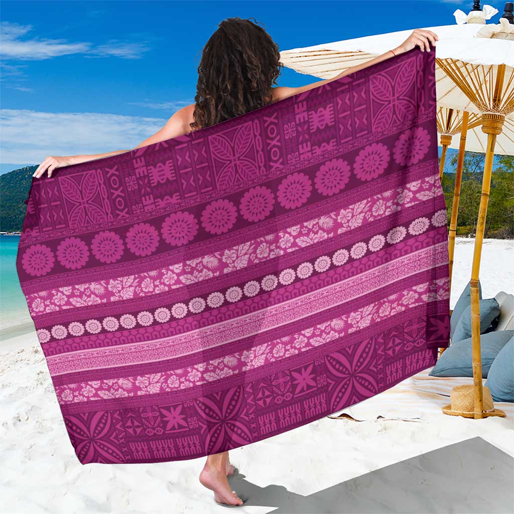 Fiji Marau na Kerisimasi Sarong Pink Tapa Masi Inspired Christmas - Polynesian Pride