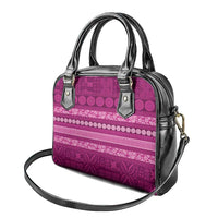 Fiji Marau na Kerisimasi Shoulder Handbag Pink Tapa Masi Inspired Christmas - Polynesian Pride