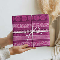 Fiji Marau na Kerisimasi Wrapping Paper Pink Tapa Masi Inspired Christmas - Polynesian Pride