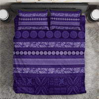 Fiji Marau na Kerisimasi Bedding Set Purple Tapa Masi Inspired Christmas - Polynesian Pride