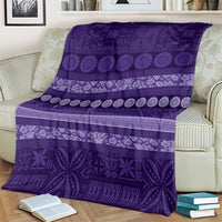 Fiji Marau na Kerisimasi Blanket Purple Tapa Masi Inspired Christmas - Polynesian Pride