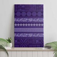 Fiji Marau na Kerisimasi Canvas Wall Art Purple Tapa Masi Inspired Christmas - Polynesian Pride