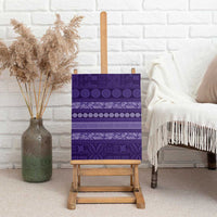 Fiji Marau na Kerisimasi Canvas Wall Art Purple Tapa Masi Inspired Christmas - Polynesian Pride