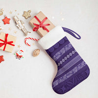 Fiji Marau na Kerisimasi Christmas Stocking Purple Tapa Masi Inspired Christmas - Polynesian Pride