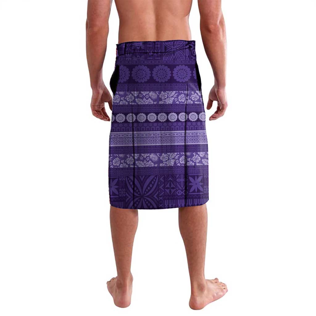 Fiji Marau na Kerisimasi Lavalava Purple Tapa Masi Inspired Christmas - Polynesian Pride