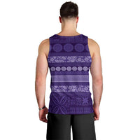 Fiji Marau na Kerisimasi Men Tank Top Purple Tapa Masi Inspired Christmas - Polynesian Pride