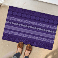 Fiji Marau na Kerisimasi Rubber Doormat Purple Tapa Masi Inspired Christmas - Polynesian Pride
