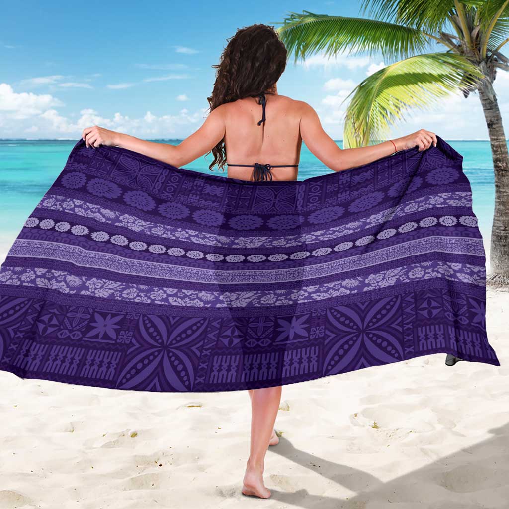 Fiji Marau na Kerisimasi Sarong Purple Tapa Masi Inspired Christmas - Polynesian Pride