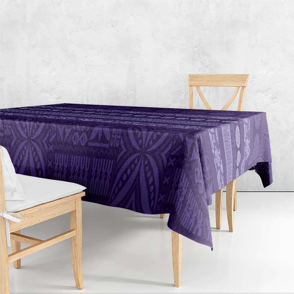 Fiji Marau na Kerisimasi Tablecloth Purple Tapa Masi Inspired Christmas - Polynesian Pride