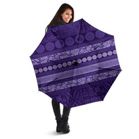 Fiji Marau na Kerisimasi Umbrella Purple Tapa Masi Inspired Christmas - Polynesian Pride