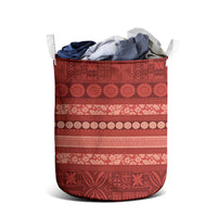 Fiji Marau na Kerisimasi Laundry Basket Red Tapa Masi Inspired Christmas - Polynesian Pride