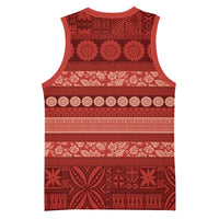 Fiji Marau na Kerisimasi Basketball Jersey Red Tapa Masi Inspired Christmas - Polynesian Pride