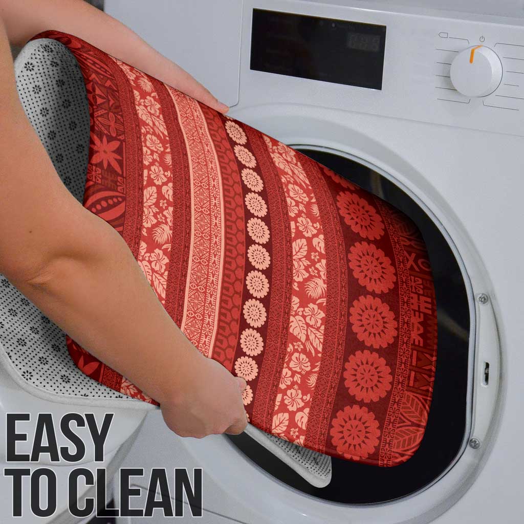 Fiji Marau na Kerisimasi Bathroom Set Red Tapa Masi Inspired Christmas - Polynesian Pride