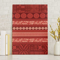 Fiji Marau na Kerisimasi Canvas Wall Art Red Tapa Masi Inspired Christmas - Polynesian Pride