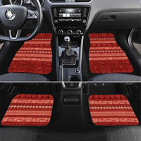 Fiji Marau na Kerisimasi Car Mats Red Tapa Masi Inspired Christmas - Polynesian Pride