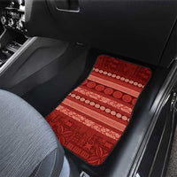 Fiji Marau na Kerisimasi Car Mats Red Tapa Masi Inspired Christmas - Polynesian Pride