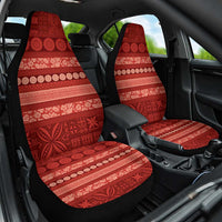 Fiji Marau na Kerisimasi Car Seat Cover Red Tapa Masi Inspired Christmas - Polynesian Pride