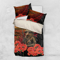Maori Kiwi Soldier Fern Tattoo ANZAC Day Bedding Set Lest We Forget