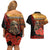 Maori Kiwi Soldier Fern Tattoo ANZAC Day Couples Matching Off Shoulder Short Dress and Hawaiian Shirt Lest We Forget