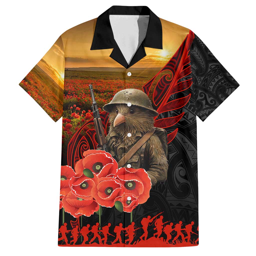Maori Kiwi Soldier Fern Tattoo ANZAC Day Family Matching Tank Maxi Dress and Hawaiian Shirt Lest We Forget